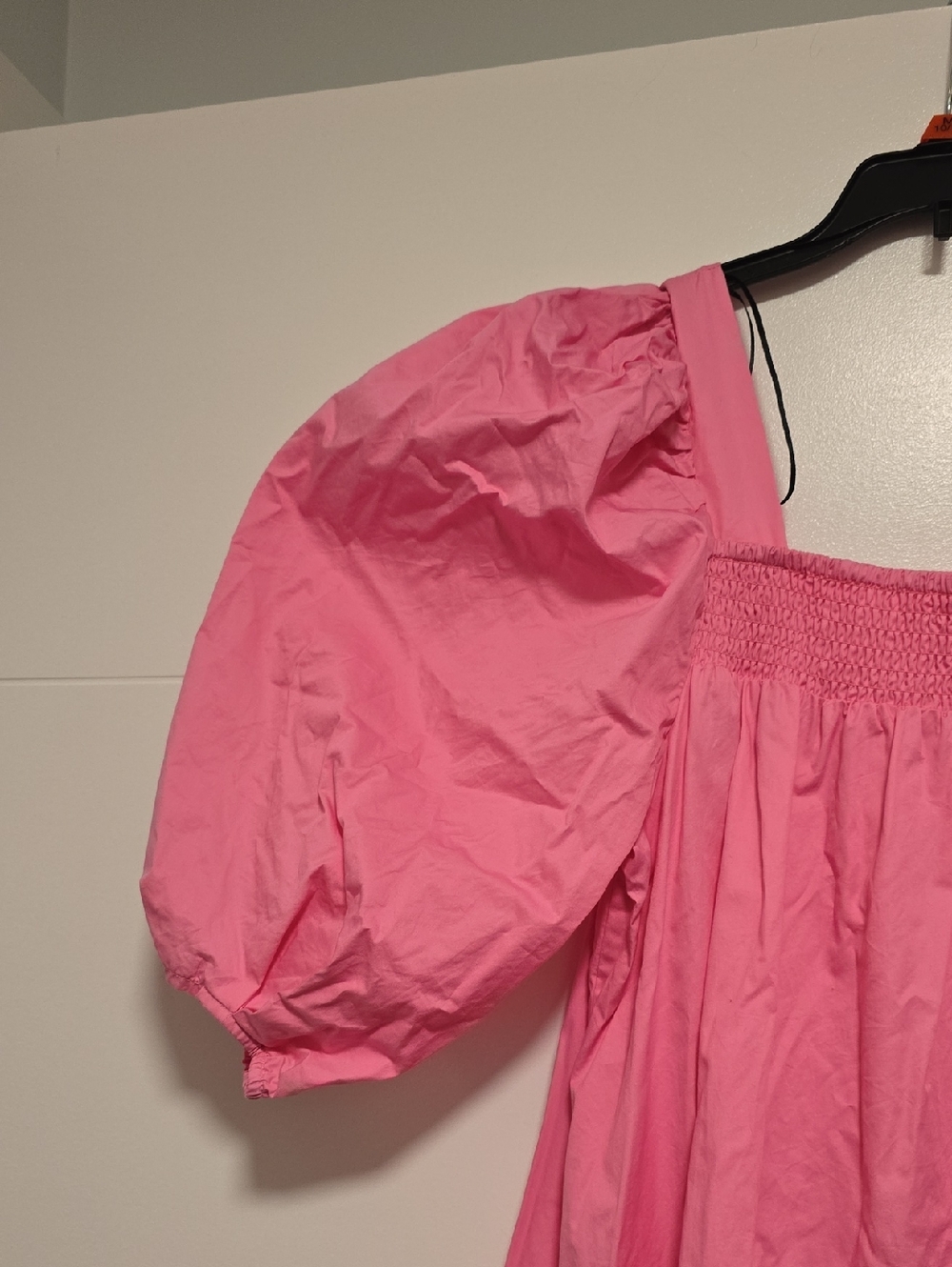 H&M Pink Puff Sleeve Kaftan Maxi Dress M - Picture 3 of 6